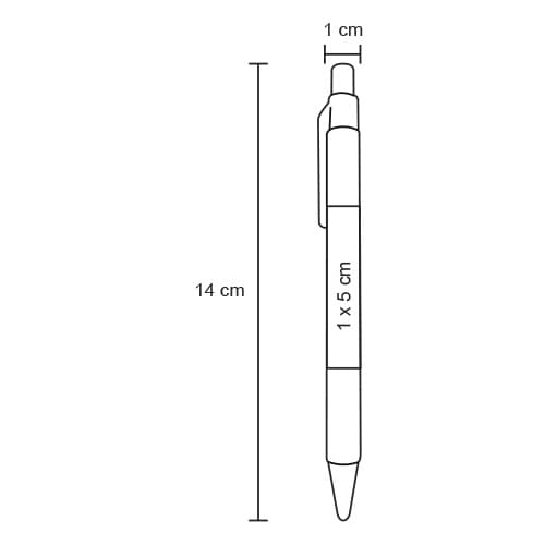 Bolígrafo de plástico con barril de-7