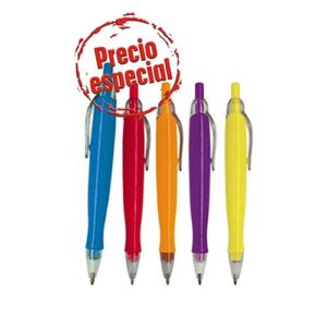 Bolígrafo de plástico de color sólido
