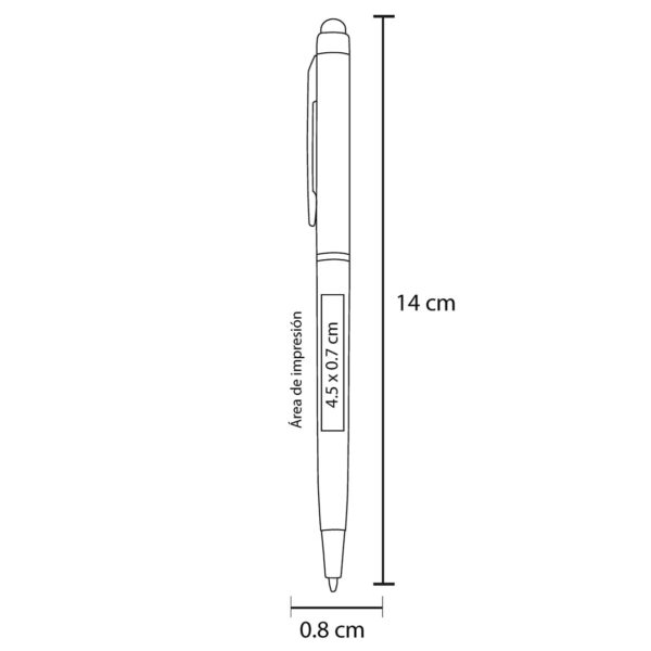 Bolígrafo metálico con acabado rubber y-9