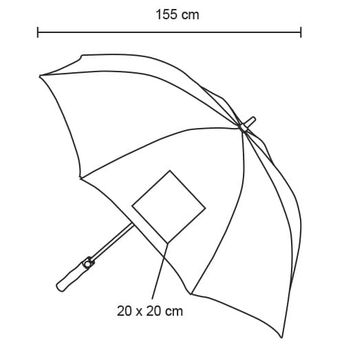Paraguas circular pongee con sistema de-5