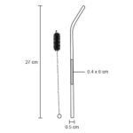Popote de acero inoxidable reutilizable.-2