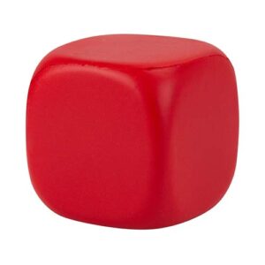 SOC 067 R cubo liso anti stress color rojo
