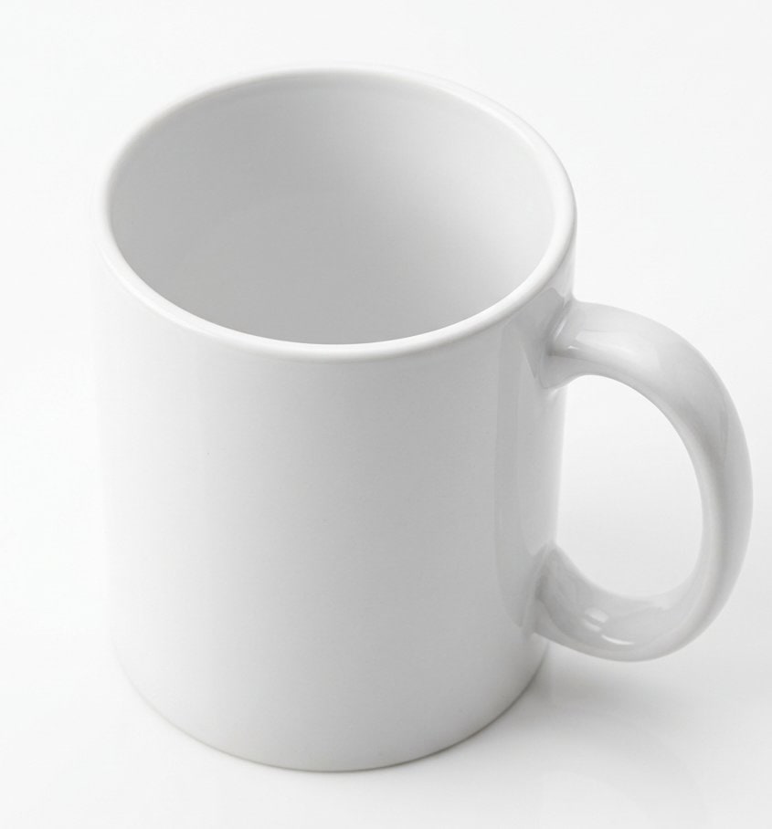 taza de cerámica blanca