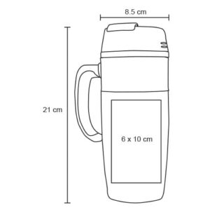 Termo de acero inoxidable con mango e-2